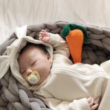 Load image into Gallery viewer, Bunny Ears Zipper Jumpsuit - Cream