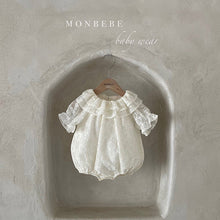 Load image into Gallery viewer, Monbebe Lace Romper -White