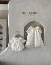 Load image into Gallery viewer, Monbebe Lace Romper -White