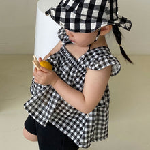 Load image into Gallery viewer, Gingham Sun Hat
