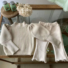 Load image into Gallery viewer, Girls Puff Ribbed Knit - Three Colours
