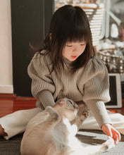 Load image into Gallery viewer, Girls Puff Ribbed Knit - Three Colours