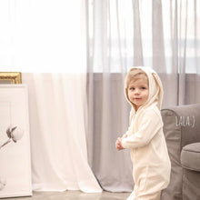 Load image into Gallery viewer, Bunny Ears Zipper Jumpsuit - Cream