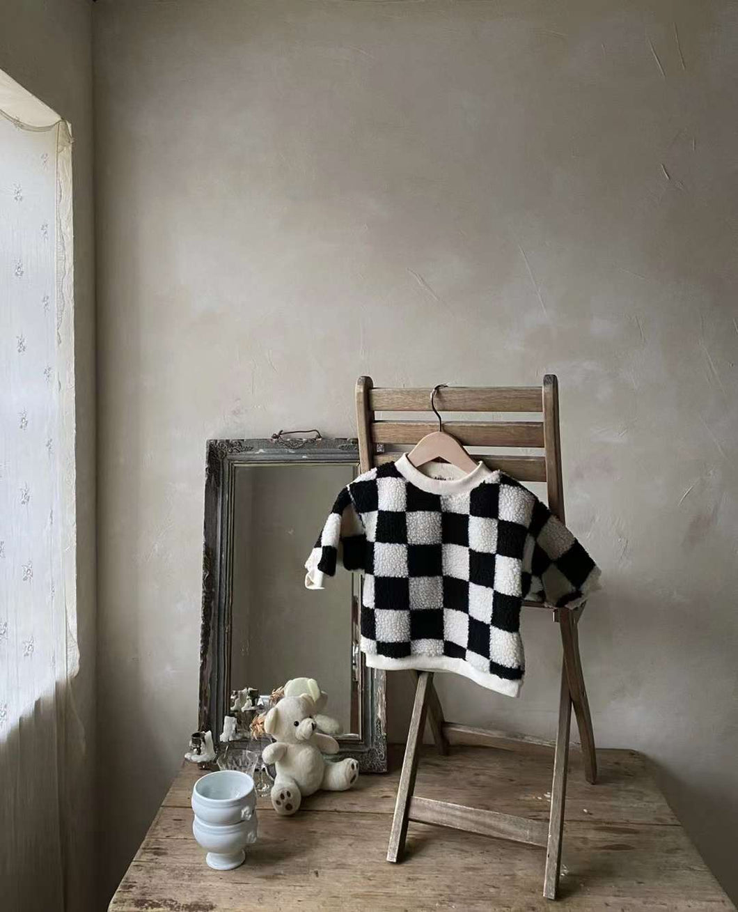 Sherpa Pullover - Black Check